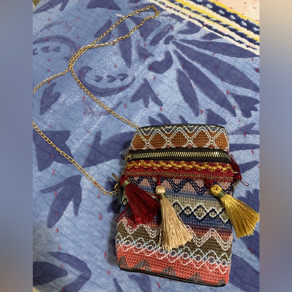 Tiny crossbody purse multicolored